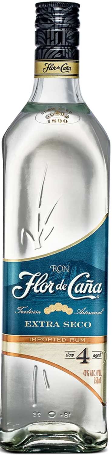 Flor de Caña Extra Dry 4y -70 cl - 40° - White