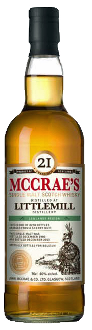 Mc Crae's Littlemill 26 years - Single Malt Single Cask - 56,50 % - 70 cl