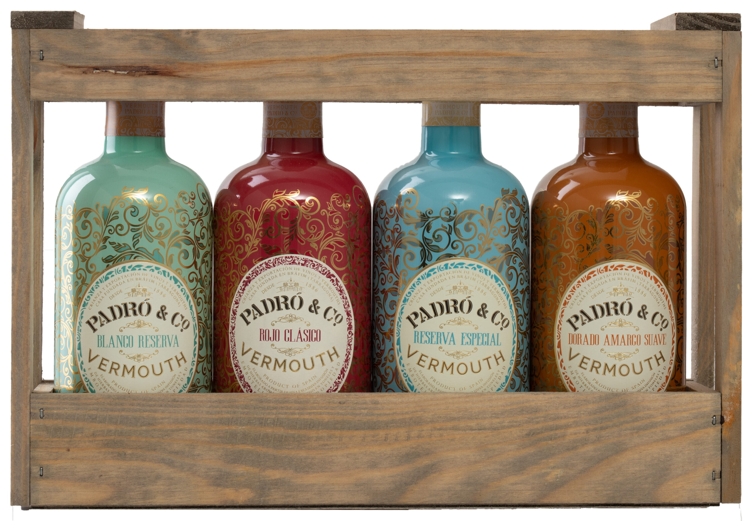 Padró & Co. Vermouth Houten kist 4 flessen
